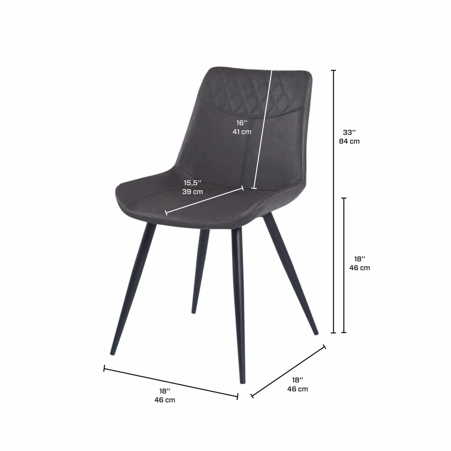 Chaises (bte de 2) - noir