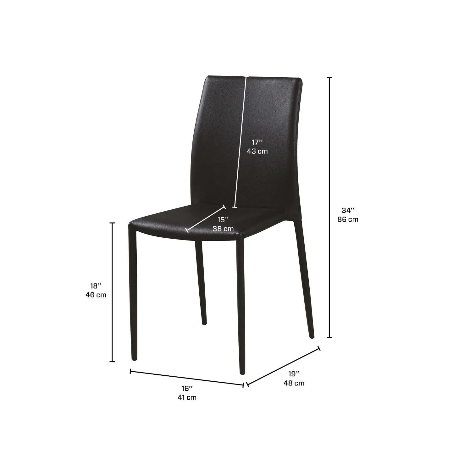 Chaises (bte de 2) - noir