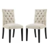 Chaises capitonnées (bte de 2) - beige