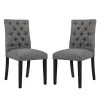Chaises capitonnées (bte de 2) - gris