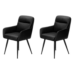 Chaises de cuisine (ensemble de 2) noir - Monarch - Monarch