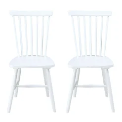 Chaises en bois (bte de 2) - blanc