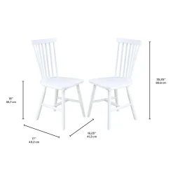 Chaises en bois (bte de 2) - blanc