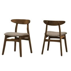 Chaises en bois (bte de 2) - noyer - Monarch