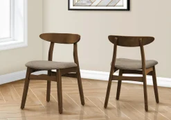 Chaises en bois (bte de 2) - noyer - Monarch