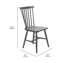 Chaises en bois (bte de 2) - noir