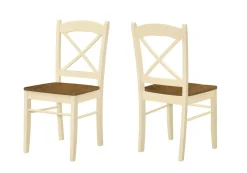 Chaises en bois (bte de 2) - crème - Monarch