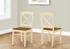 Chaises en bois (bte de 2) - crème - Monarch