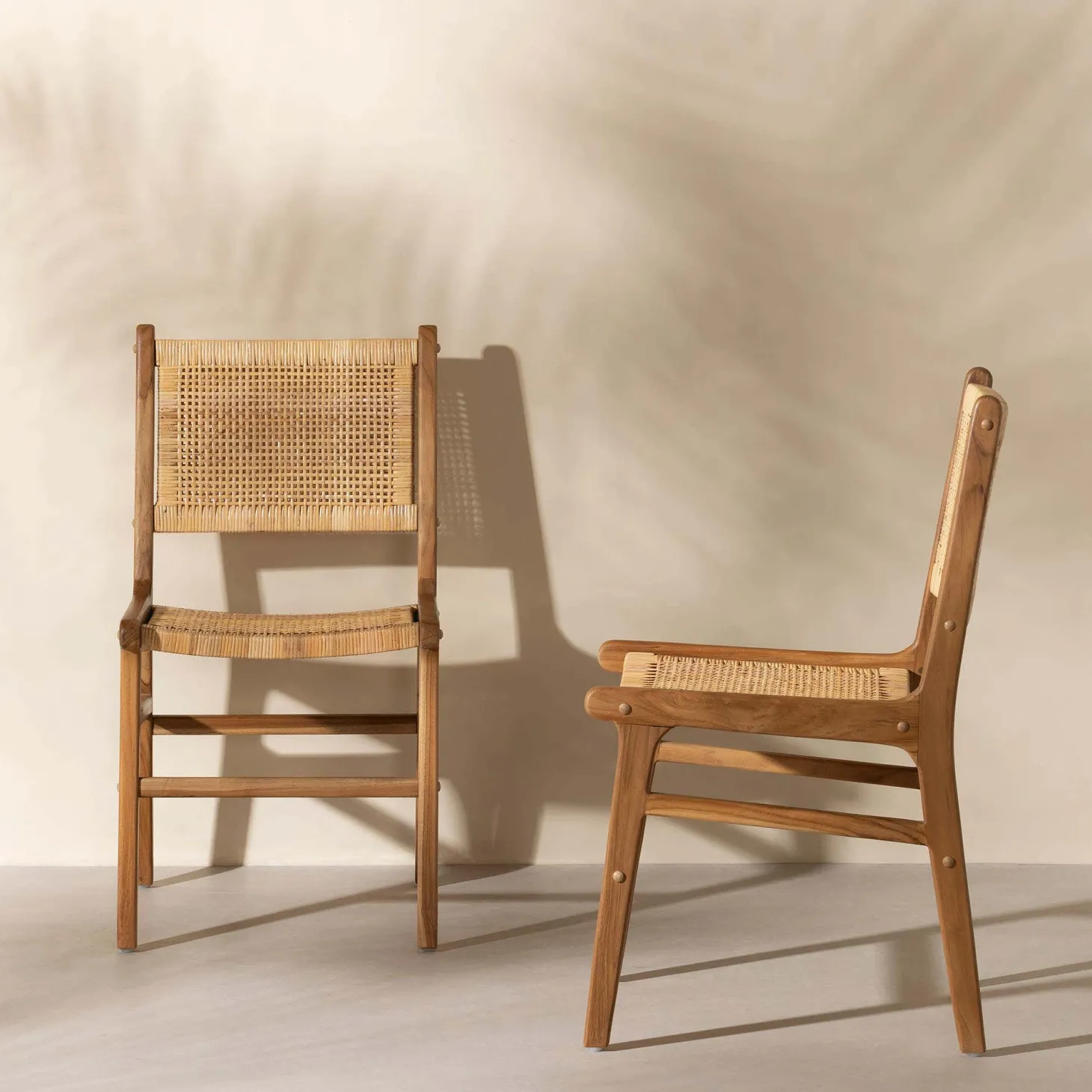 Chaises en cordage (bte de 2) - naturel
