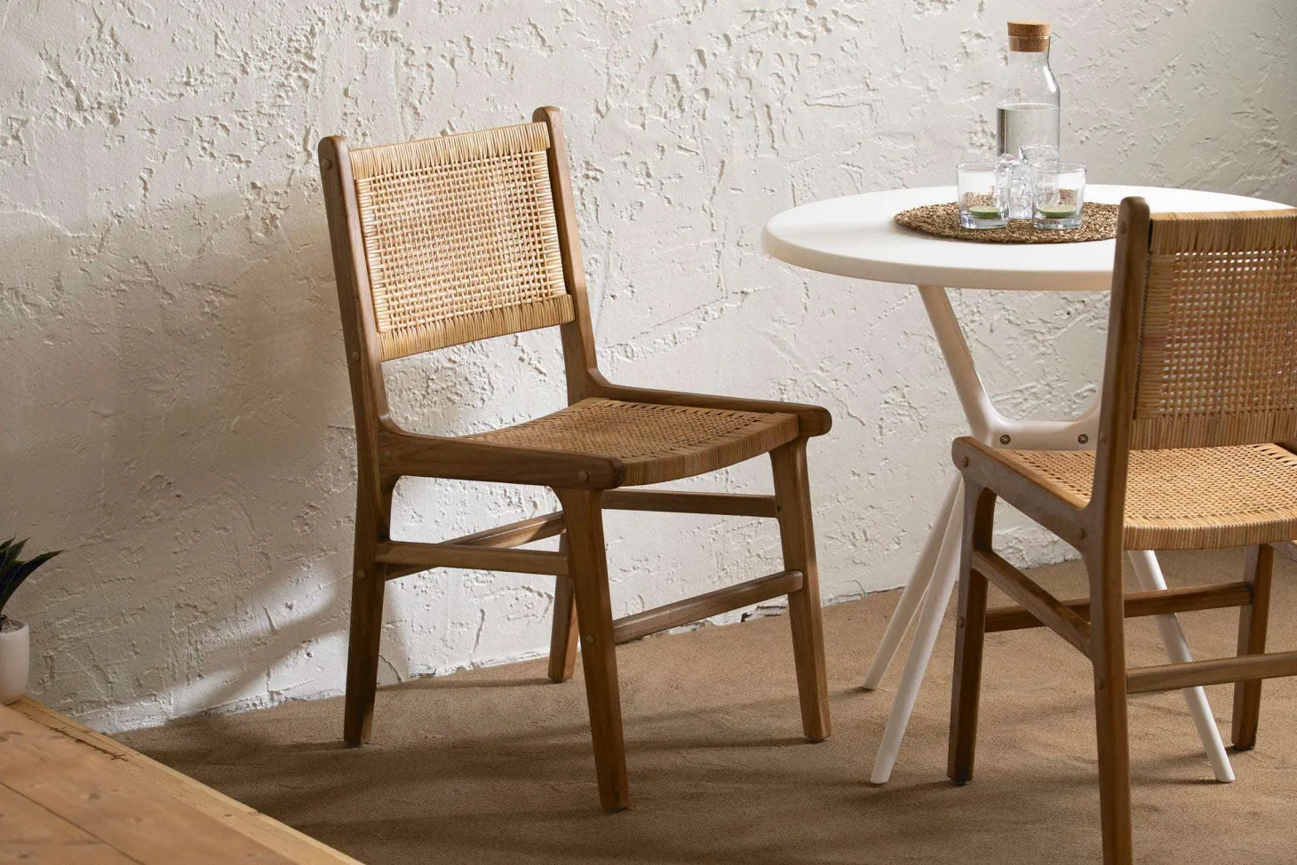 Chaises en cordage (bte de 2) - naturel