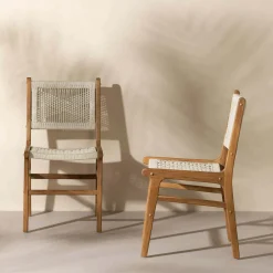Chaises en cordage (bte de 2) - crème