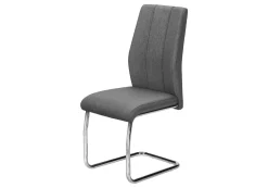 Chaises en tissu avec piètement chromé (bte de 2) - gris - Monarch