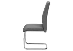 Chaises en tissu avec piètement chromé (bte de 2) - gris - Monarch