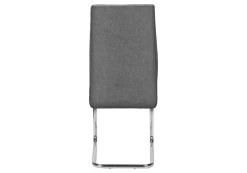 Chaises en tissu avec piètement chromé (bte de 2) - gris - Monarch