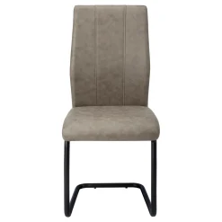Chaises en tissu avec piètement noir (bte de 2) - taupe - Monarch