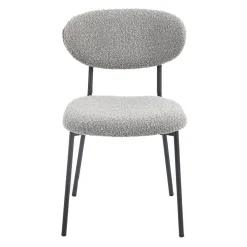 Chaises en tissu bouclé (bte de 2) - gris