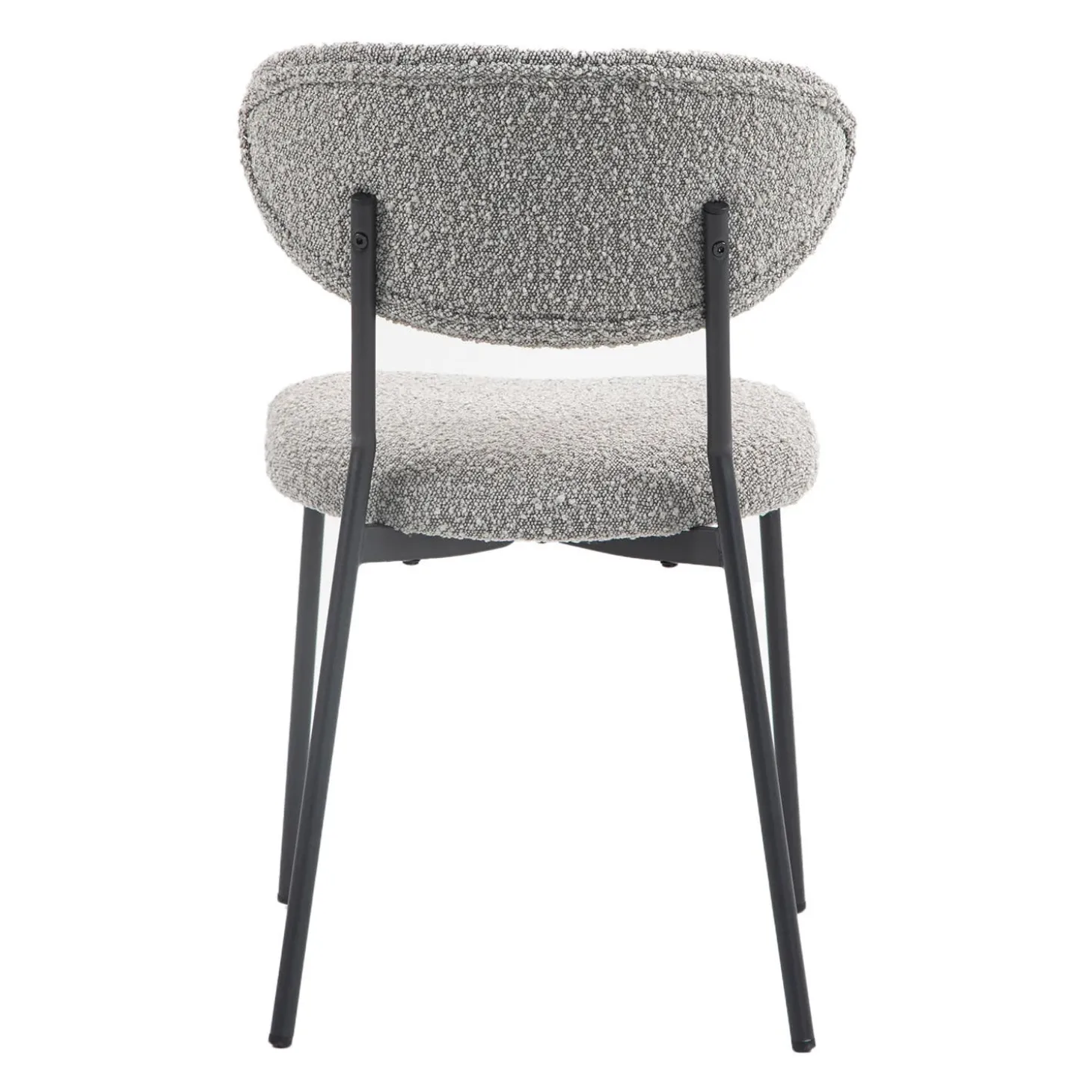 Chaises en tissu bouclé (bte de 2) - gris