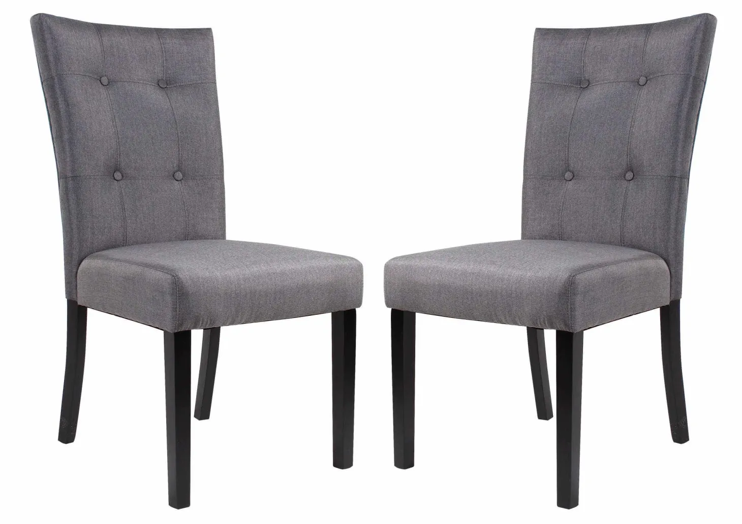 Chaises en tissu (bte de 2) - gris