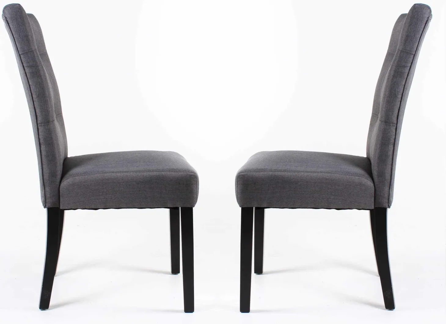 Chaises en tissu (bte de 2) - gris