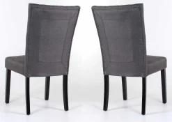 Chaises en tissu (bte de 2) - gris