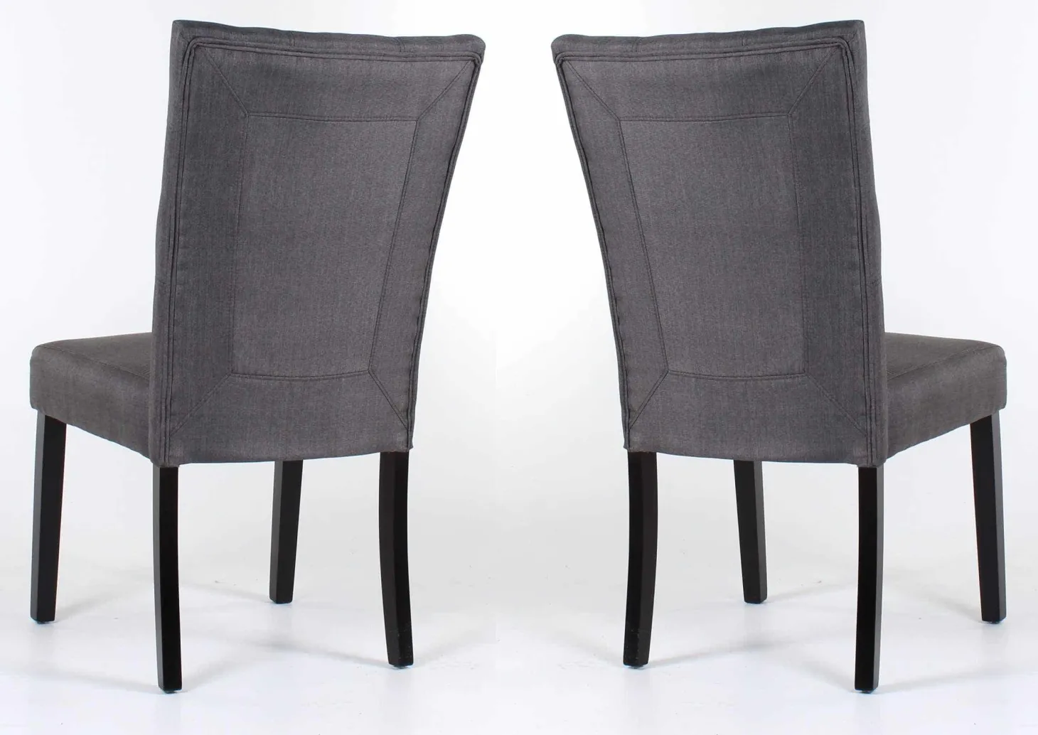 Chaises en tissu (bte de 2) - gris