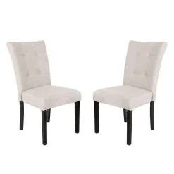 Chaises en tissu (bte de 2) - crème