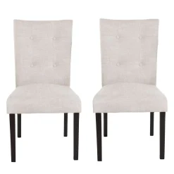 Chaises en tissu (bte de 2) - crème