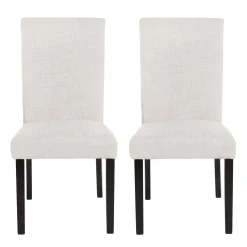 Chaises en tissu (bte de 2) - blanc