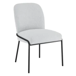 Chaises rembourrées avec accent tubaire à revêtement métallique (bte de 2) - gris