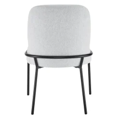 Chaises rembourrées avec accent tubaire à revêtement métallique (bte de 2) - gris