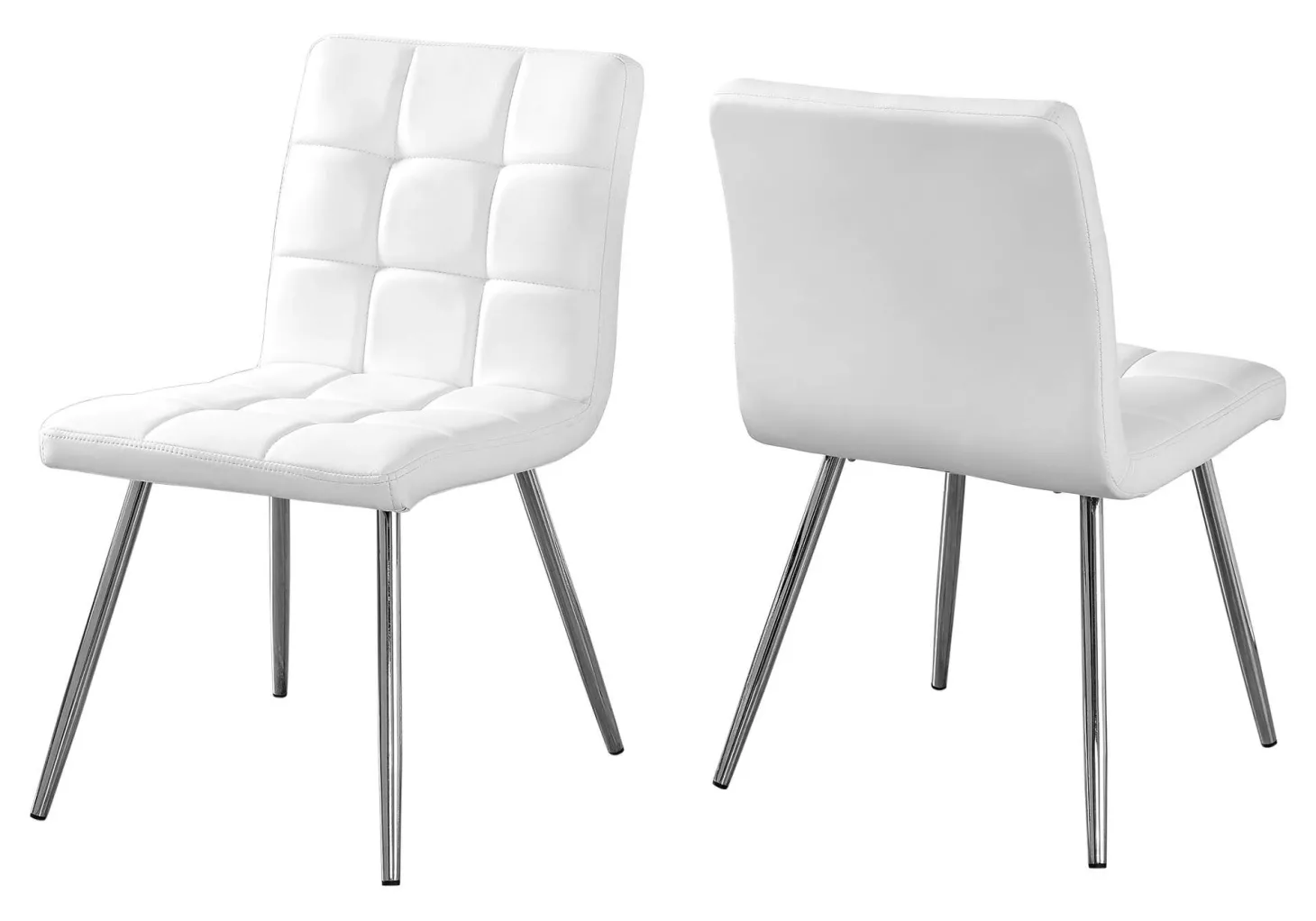 Chaises rembourrées (bte de 2) - blanc - Monarch