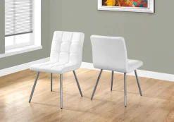 Chaises rembourrées (bte de 2) - blanc - Monarch