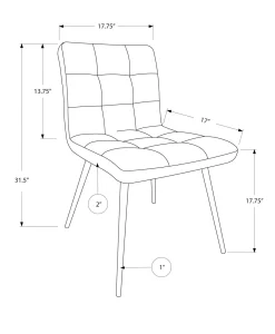 Chaises rembourrées (bte de 2) - blanc - Monarch