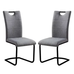 Chaises rembourrées (bte de 2) - gris