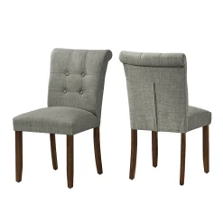 Chaises rembourrées (bte de 2) - gris - Monarch