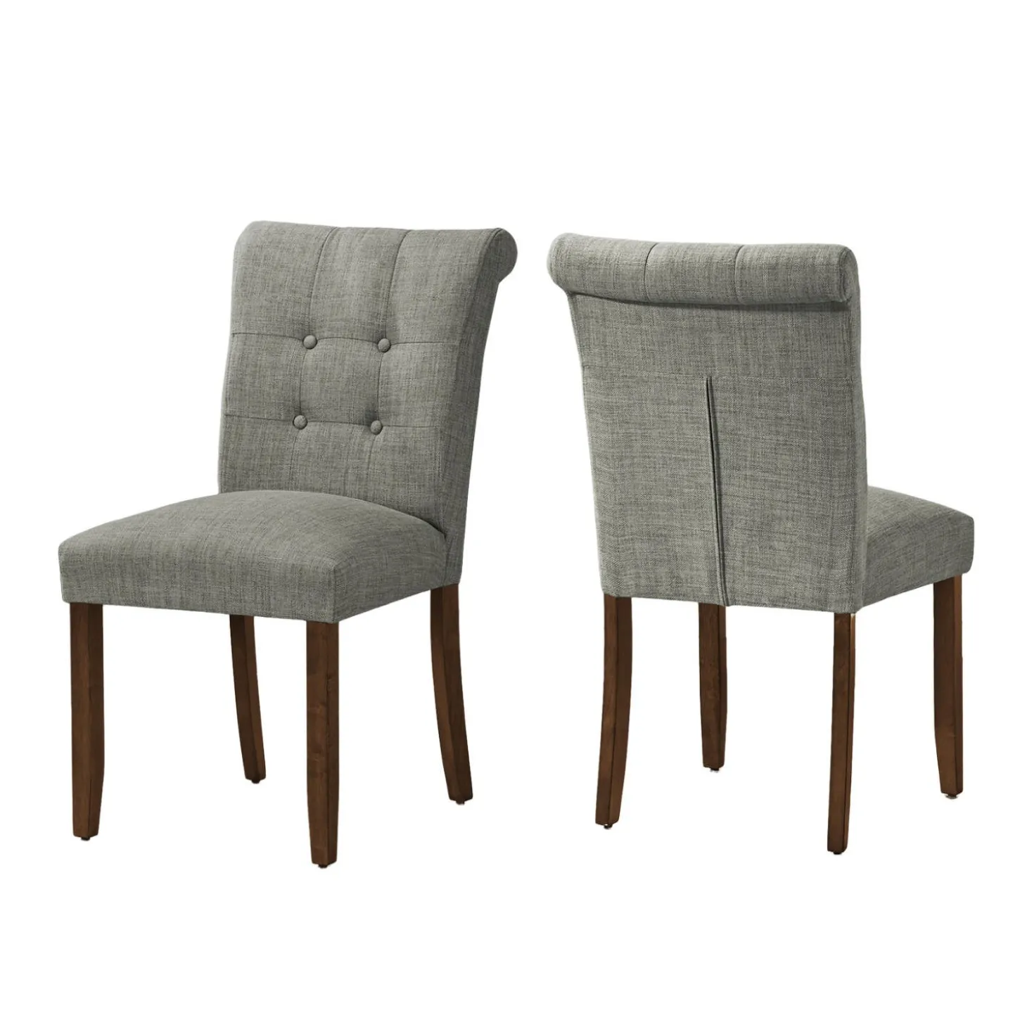 Chaises rembourrées (bte de 2) - gris - Monarch