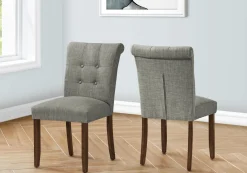 Chaises rembourrées (bte de 2) - gris - Monarch
