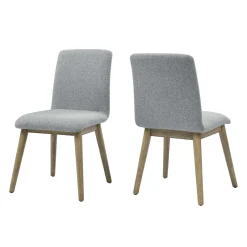 Chaises rembourrées (bte de 2) - gris
