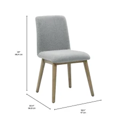 Chaises rembourrées (bte de 2) - gris