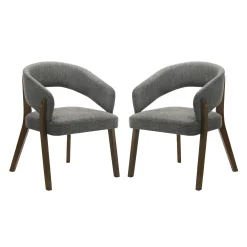 Chaises rembourrées (bte de 2) - gris