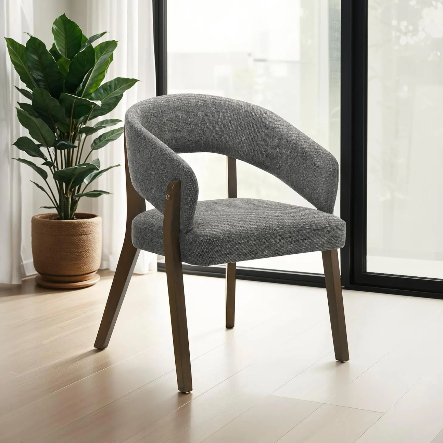 Chaises rembourrées (bte de 2) - gris