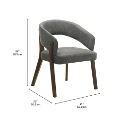 Chaises rembourrées (bte de 2) - gris