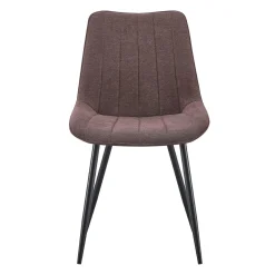 Chaises rembourrées (bte de 2) - brun