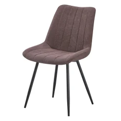 Chaises rembourrées (bte de 2) - brun
