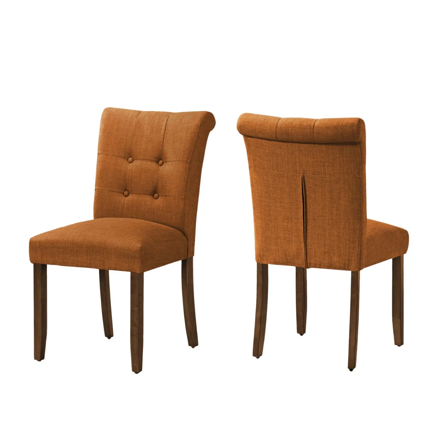 Chaises rembourrées (bte de 2) - orange - Monarch