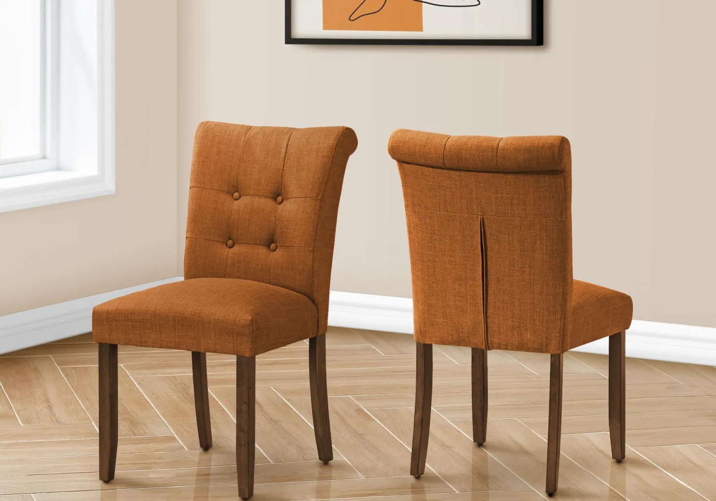 Chaises rembourrées (bte de 2) - orange - Monarch