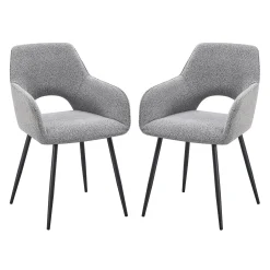 Chaises rembourrées (bte de 2) - gris