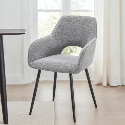Chaises rembourrées (bte de 2) - gris