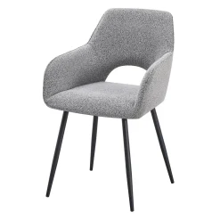 Chaises rembourrées (bte de 2) - gris
