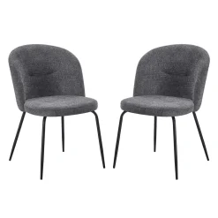 Chaises rembourrées (bte de 2) - gris